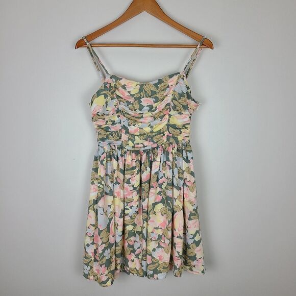 minkpink Spaghetti Strap Floral Skater Dress Small - Picture 9 of 16